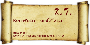 Kornfein Terézia névjegykártya